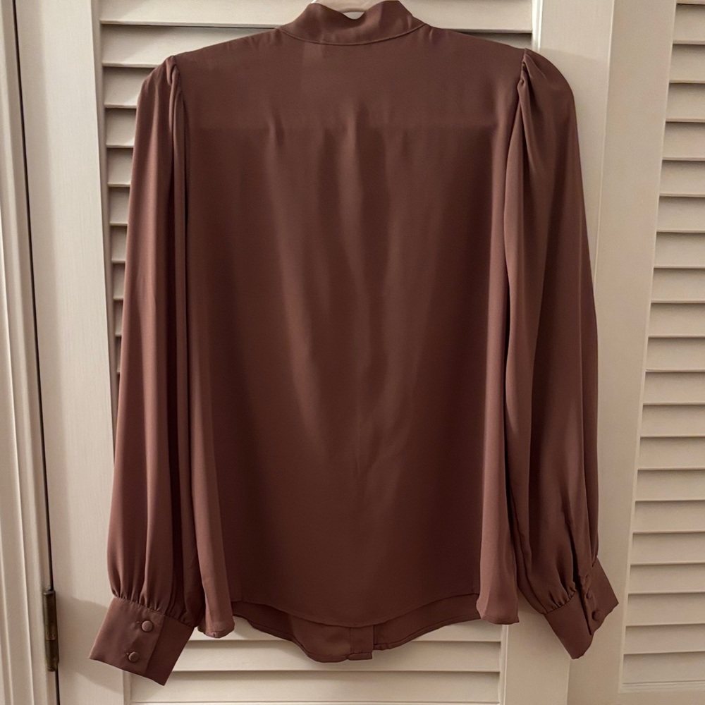 Eesome Brown Ruffle Blouse - Picture 5 of 5